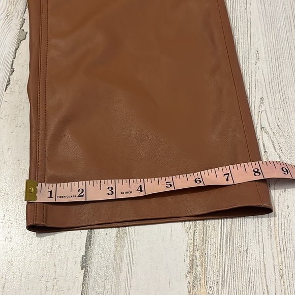 AG Adriano Goldschmied Alexxis Straight High- Rise Vintage Fit Leather Pants - Picture 14 of 14